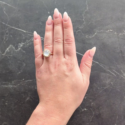 Ippolita Contemporary Diamond Mother-Of-Pearl Quartz Enamel 18K Lollipop Ring