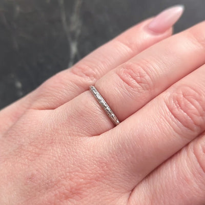 Art Deco 1932 Platinum Orange Blossom Vintage Wedding Band Ring