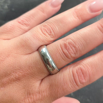 Tiffany & Co. 1990'S Platinum Unisex Vintage Men's Wedding Band Ring
