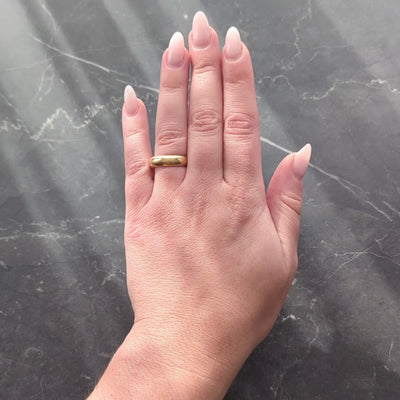 Victorian 18 Karat Yellow Gold Antique Wide Unisex Wedding Band Ring