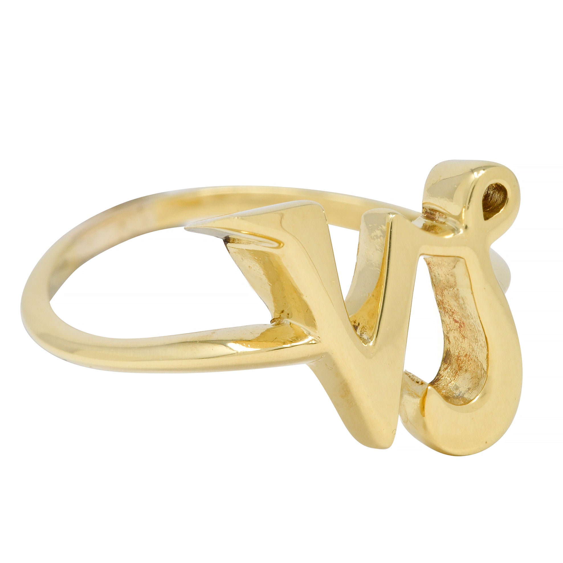 Cartier 1970's 18 Karat Yellow Gold Capricorn Zodiac Vintage Ring