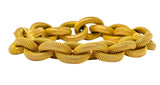 1970's Vintage Italian 18 Karat Gold Large Mesh Link Bracelet - Wilson's Estate Jewelry