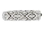 1980's Bulgari 2.40 CTW Diamond 18 Karat White Gold Trika Link Bracelet - Wilson's Estate Jewelry