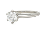 Tiffany & Co. Mid-Century 1.06 CTW Transitional Cut Solitaire Diamond Engagement Ring GIA Wilson's Estate Jewelry