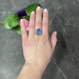 Vintage Italian Lapis Lazuli 18 Karat Yellow Gold Unisex Intaglio Signet Ring