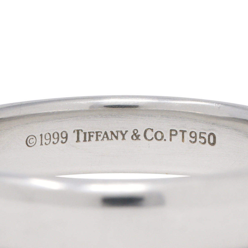 1999 Tiffany & Co. Platinum 4.5MM Vintage Unisex Wedding Band Stackable Ring Wilson's Estate Jewelry