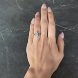 Art Deco 1.98 CTW Marquise Cut Diamond Ruby Platinum Wheat Engagement Ring