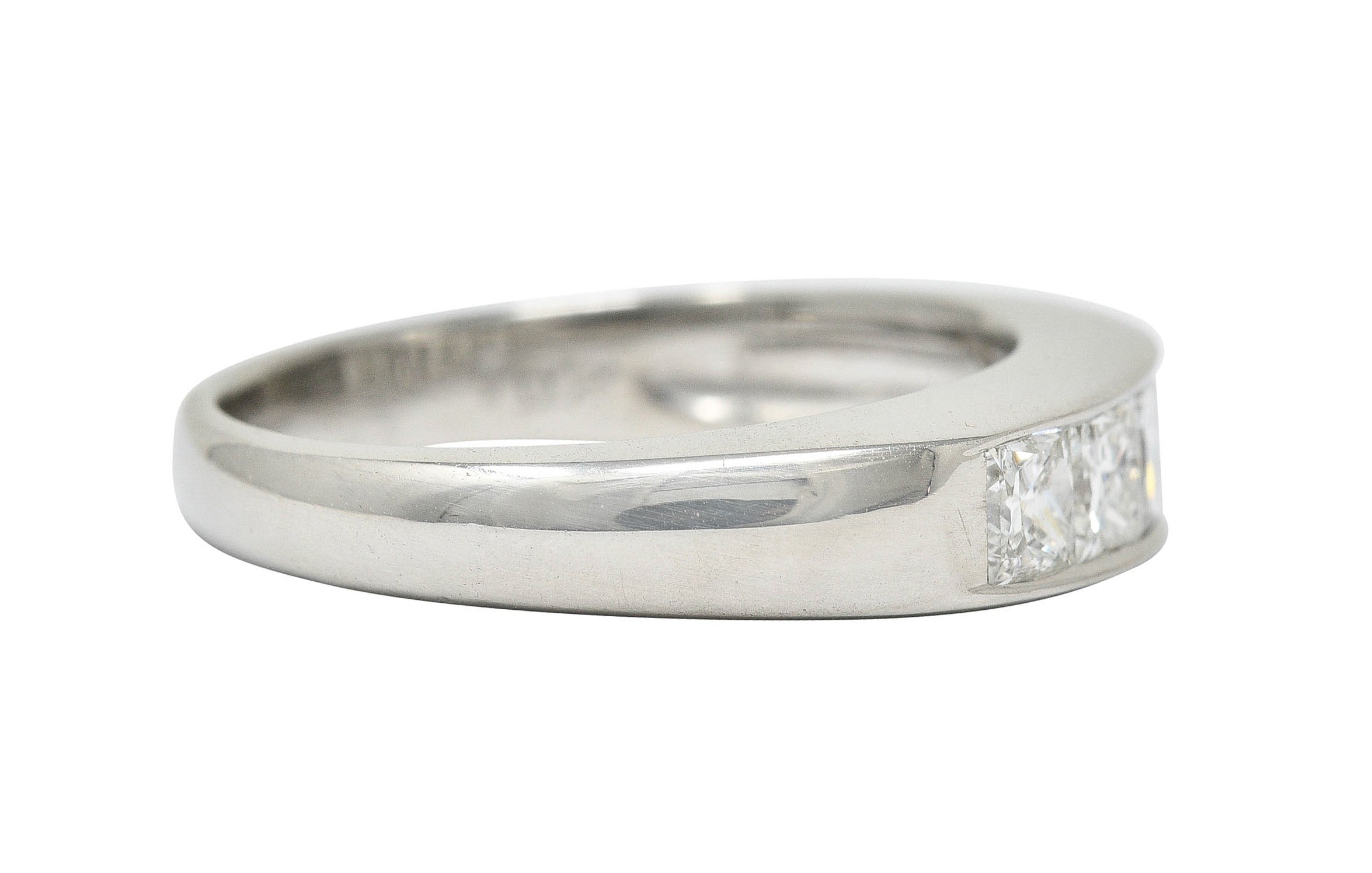 Modern 1.02 CTW Princess Diamond Platinum Channel Band RingRing - Wilson's Estate Jewelry