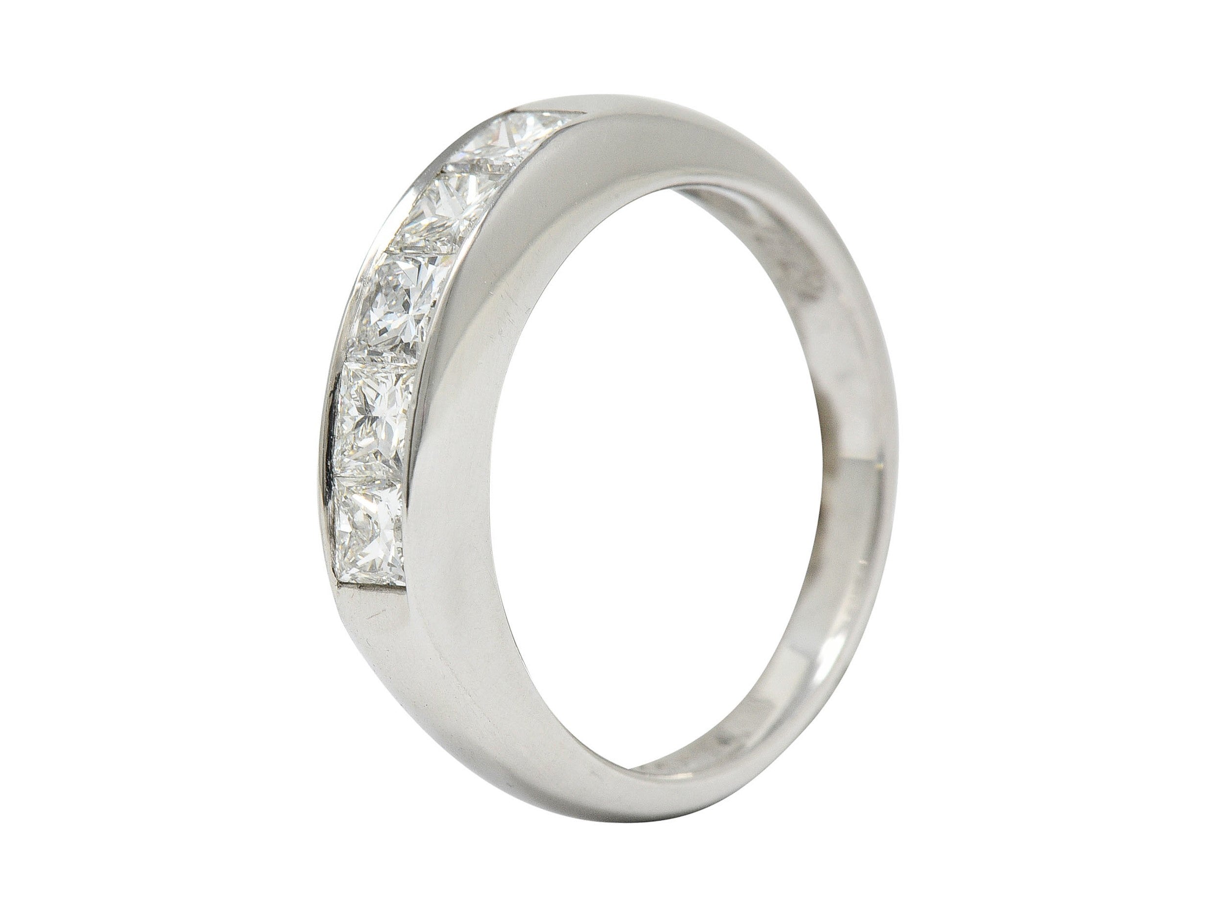 Modern 1.02 CTW Princess Diamond Platinum Channel Band RingRing - Wilson's Estate Jewelry