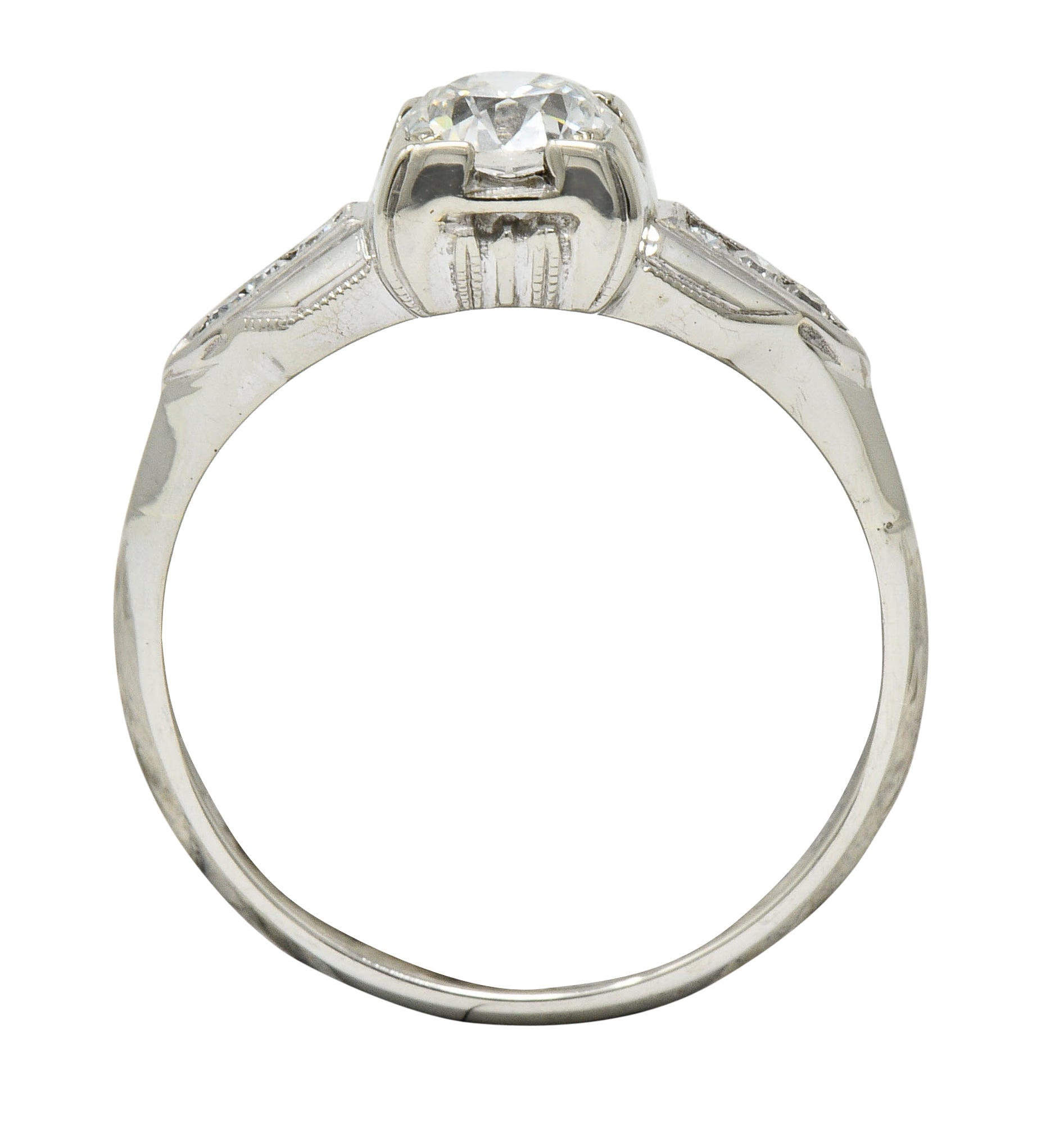 Art Deco 0.67 CTW Diamond 18 Karat Gold Engagement RingRing - Wilson's Estate Jewelry