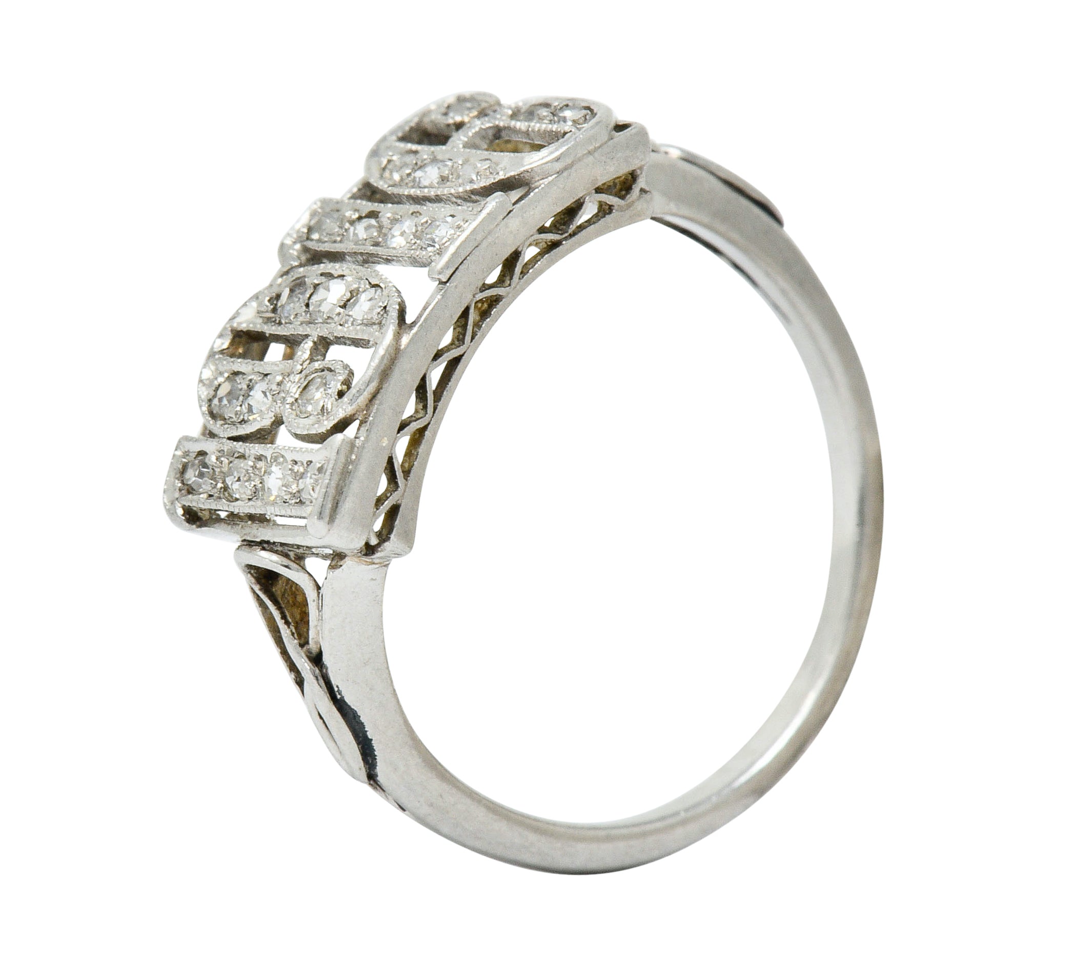 Edwardian Diamond Platinum 1916 Date RingRing - Wilson's Estate Jewelry