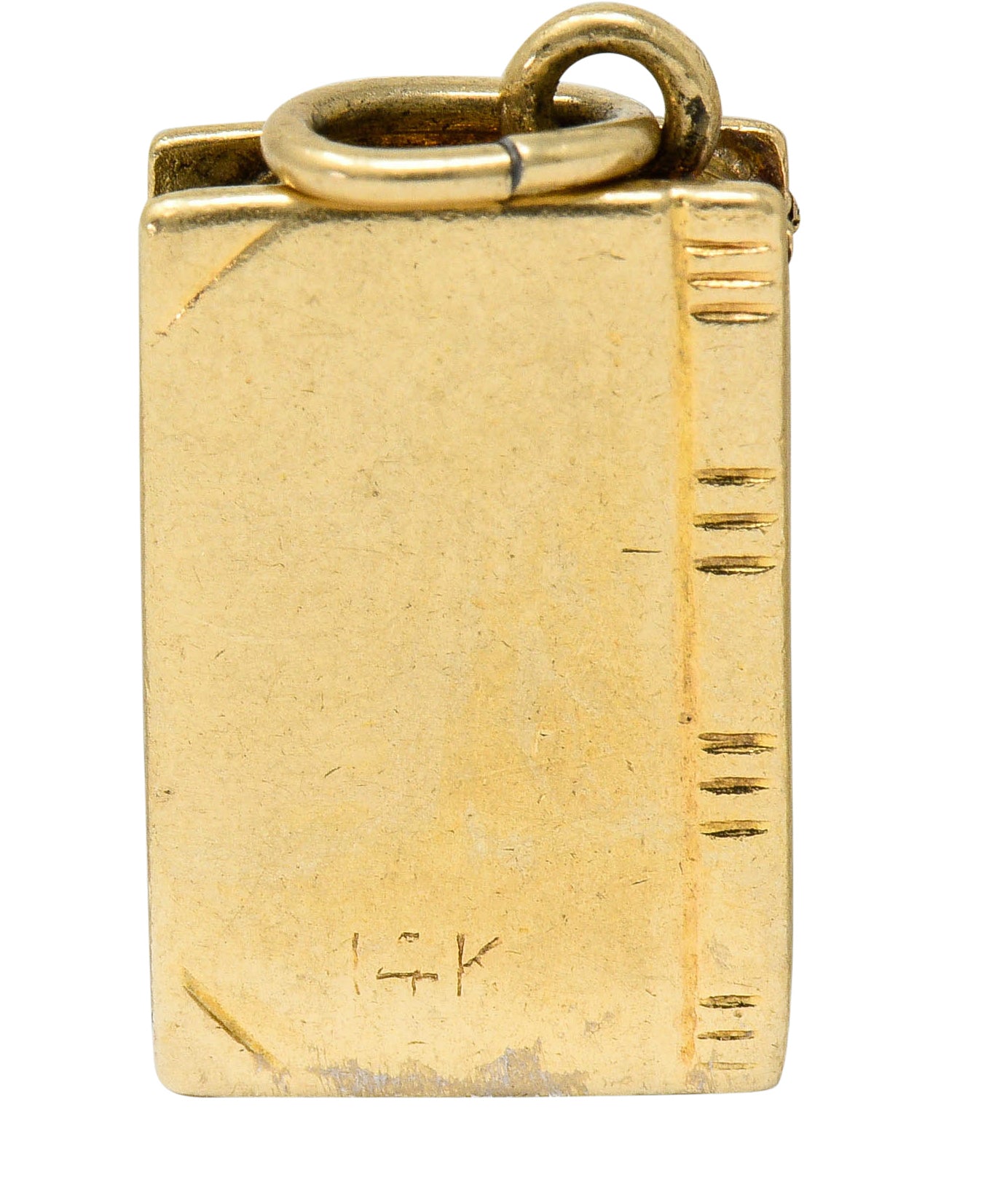 1940's Retro 14 Karat Gold Bible Charmcharm - Wilson's Estate Jewelry