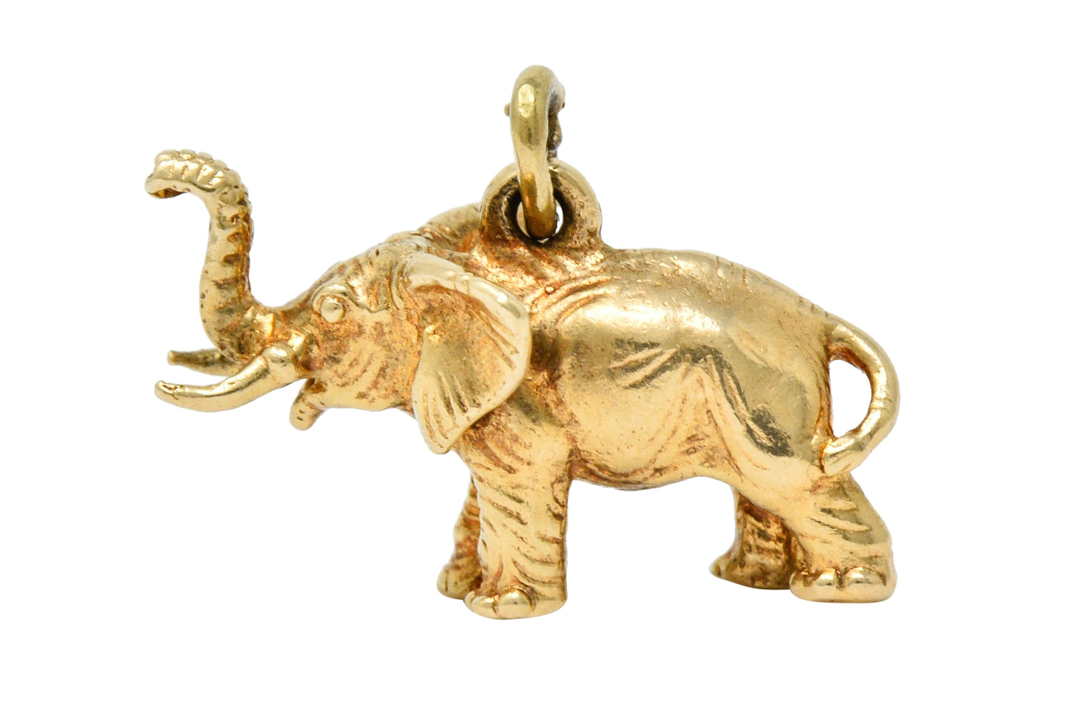 Sloan & Co. Retro 14 Karat Gold Elephant Charmcharm - Wilson's Estate Jewelry