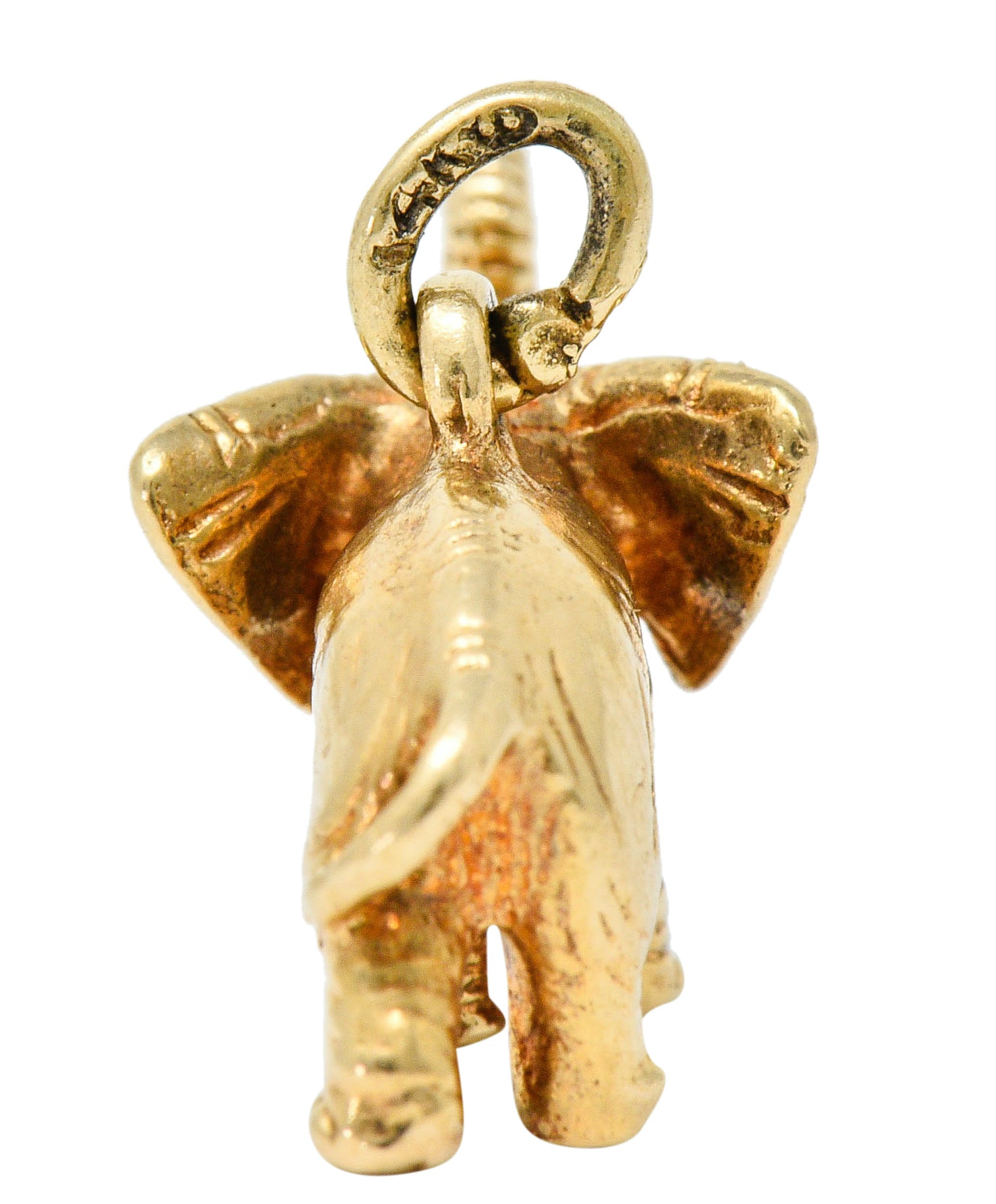 Sloan & Co. Retro 14 Karat Gold Elephant Charmcharm - Wilson's Estate Jewelry