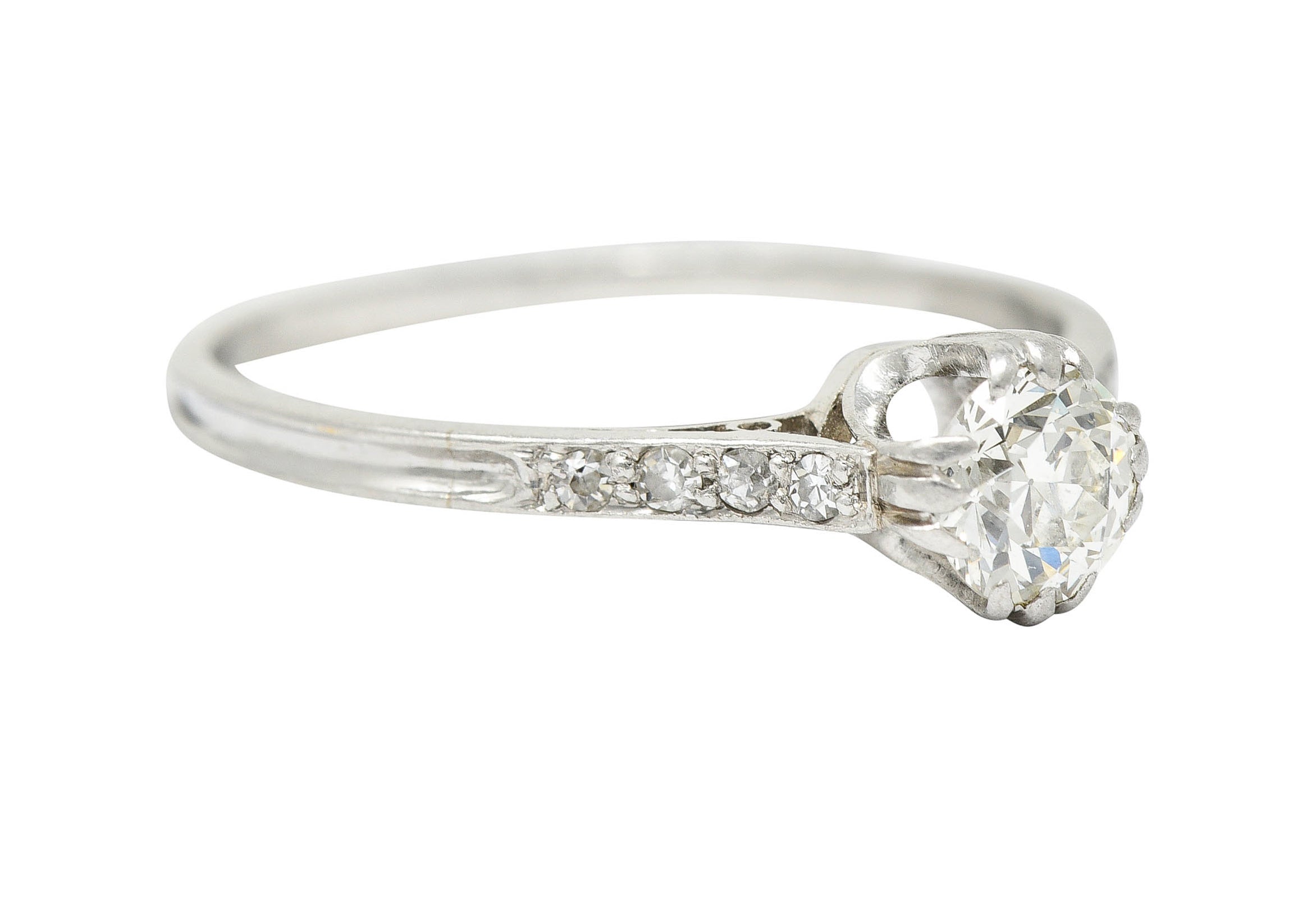 Early Art Deco 0.50 CTW Diamond Platinum Engagement Ring Circa 1920Ring - Wilson's Estate Jewelry