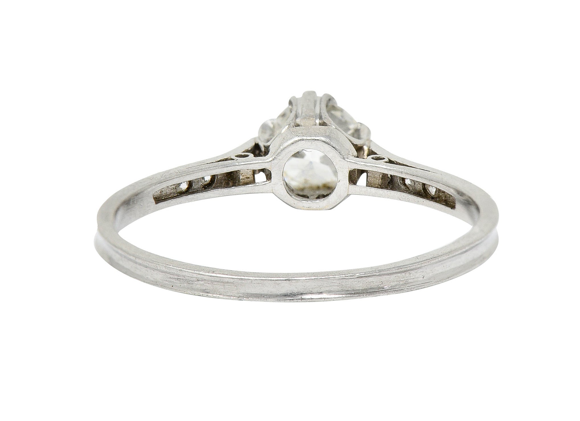 Early Art Deco 0.50 CTW Diamond Platinum Engagement Ring Circa 1920Ring - Wilson's Estate Jewelry