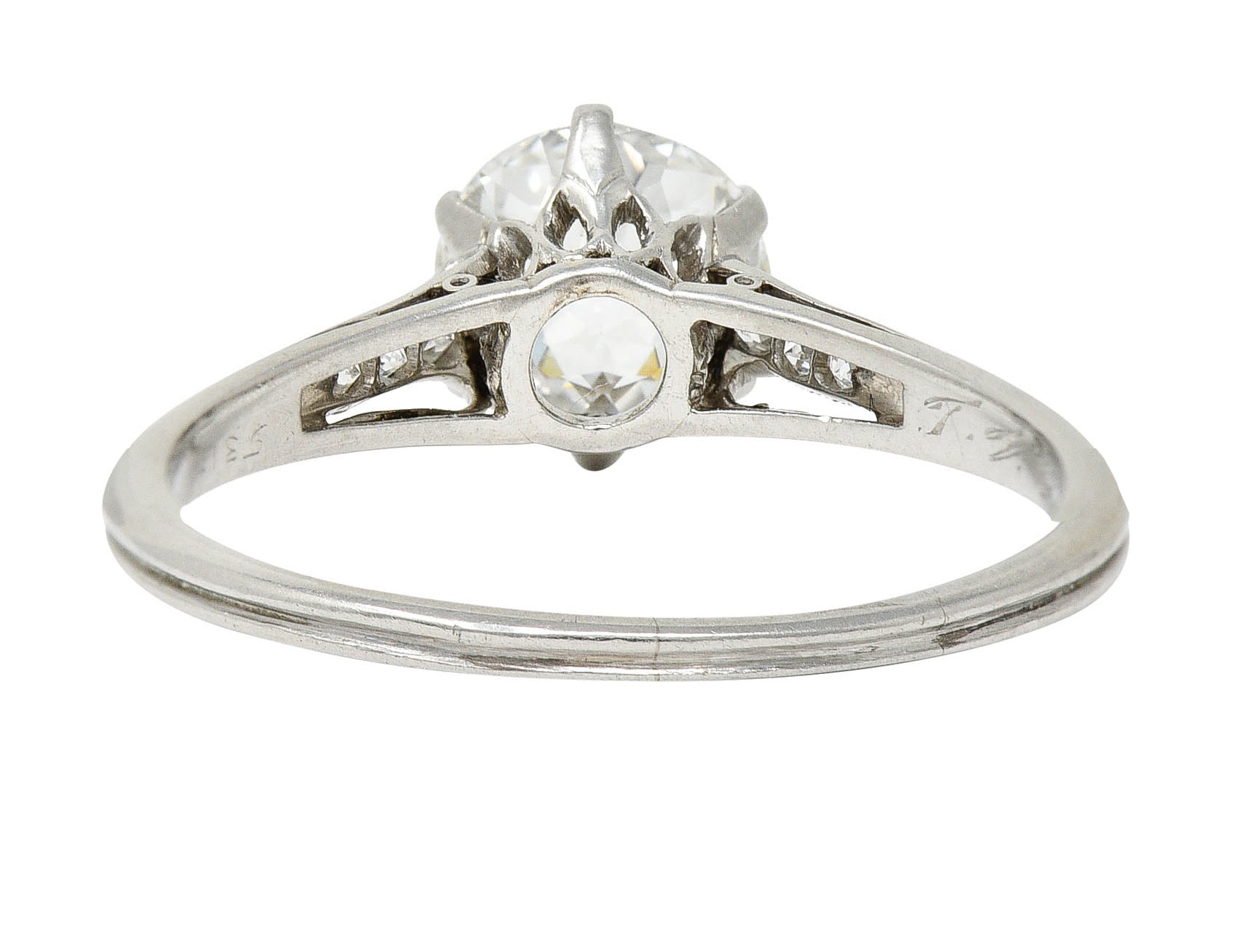 Edwardian 1.60 CTW Jubilee Diamond Platinum Engagement RingRing - Wilson's Estate Jewelry