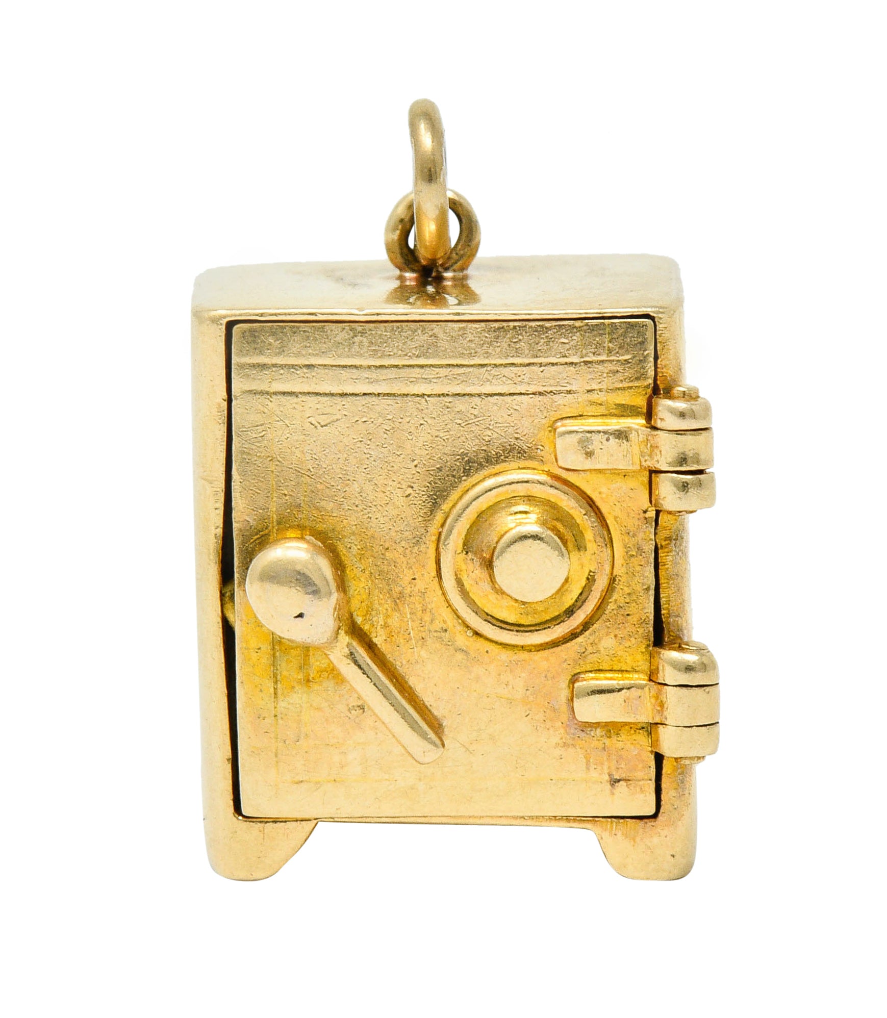 Retro 14 Karat Gold Functional Safe Charm Circa 1940charm - Wilson's Estate Jewelry