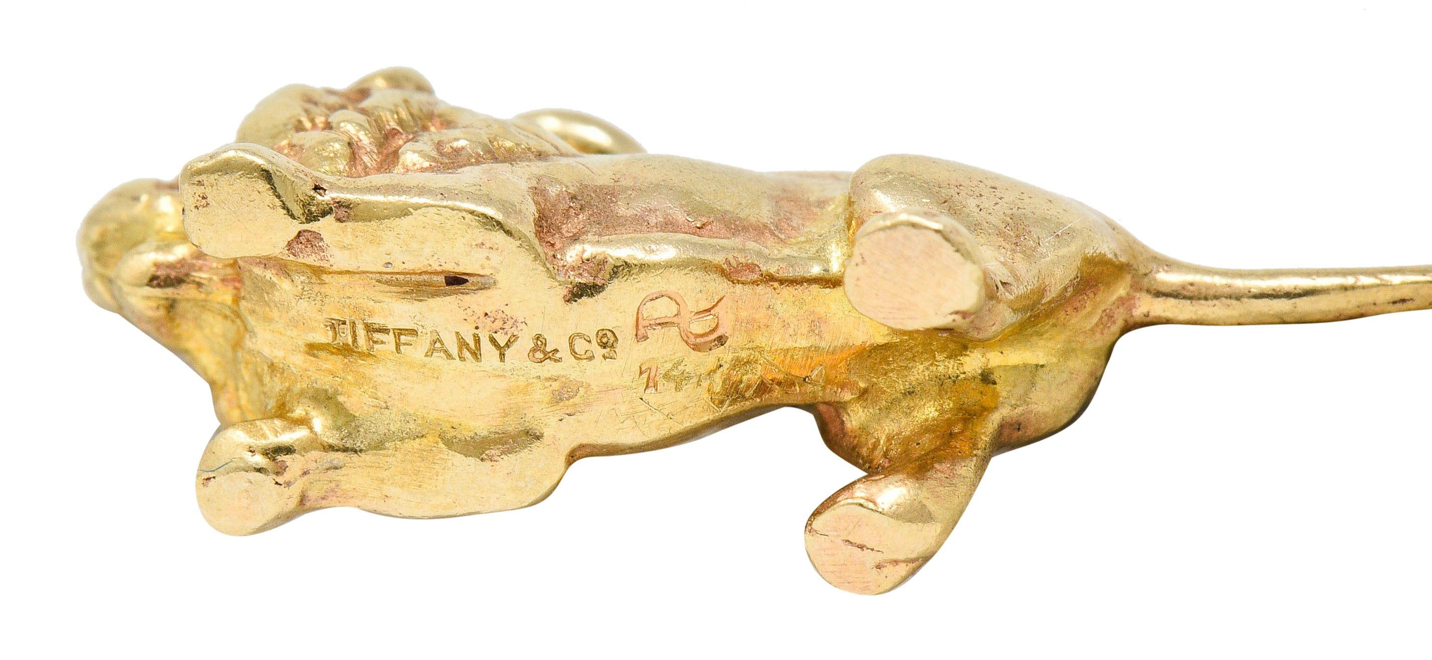 Tiffany & Co. Retro 14 Karat Gold Lion Charmcharm - Wilson's Estate Jewelry