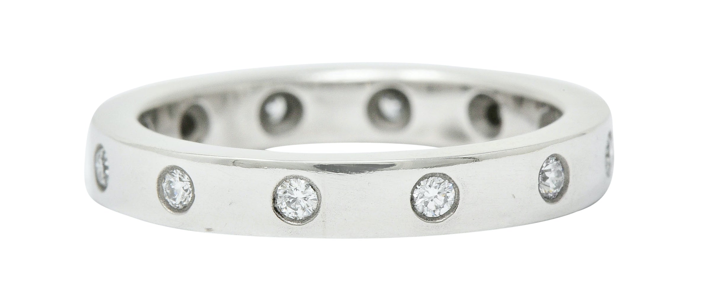 Modern 0.36 CTW Diamond Platinum Eternity Band RingRing - Wilson's Estate Jewelry