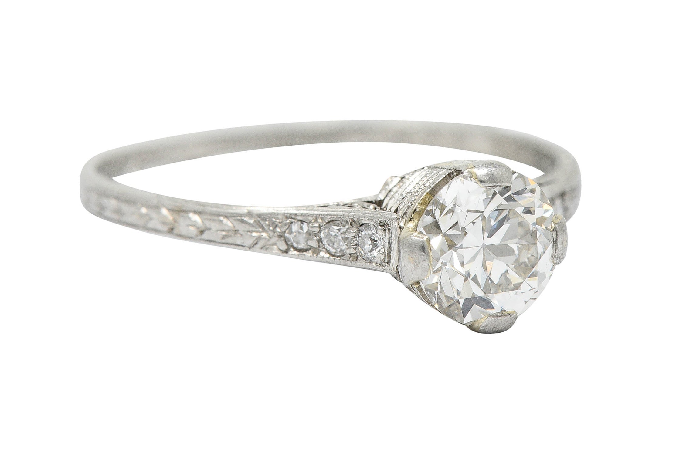 1922 Art Deco 0.90 CTW Diamond Platinum Engagement RingRing - Wilson's Estate Jewelry