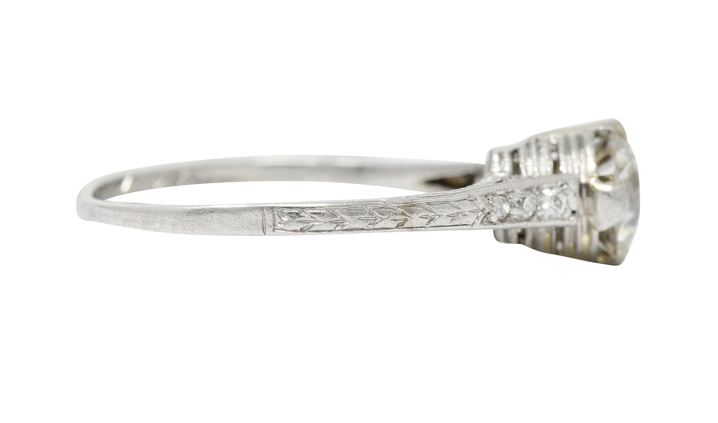 1922 Art Deco 0.90 CTW Diamond Platinum Engagement RingRing - Wilson's Estate Jewelry