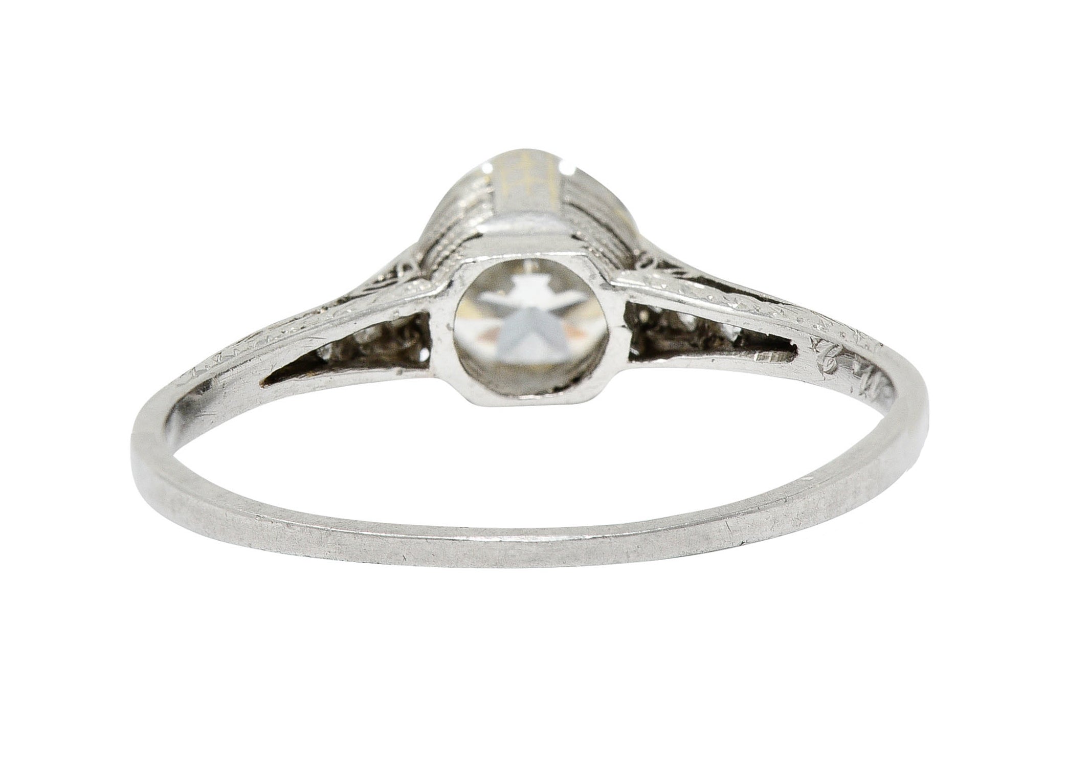 1922 Art Deco 0.90 CTW Diamond Platinum Engagement RingRing - Wilson's Estate Jewelry