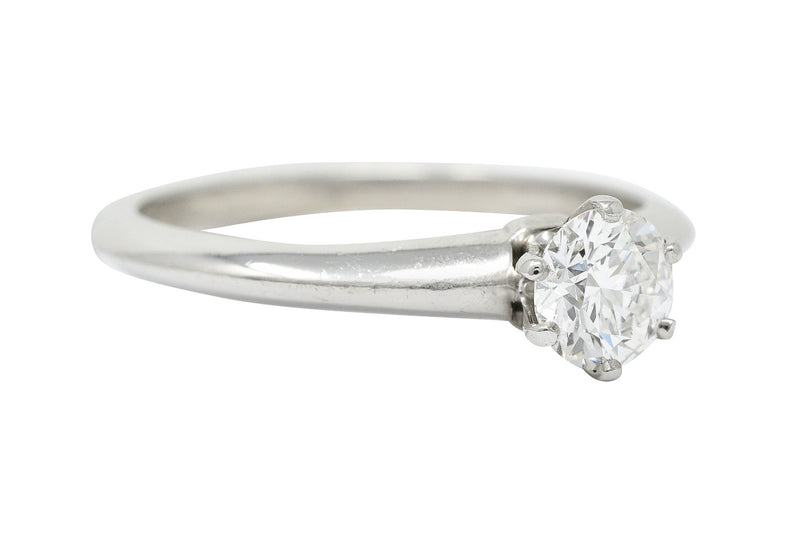 Tiffany & Co. 0.60 CTW Diamond Platinum Solitaire Engagement RingRing - Wilson's Estate Jewelry