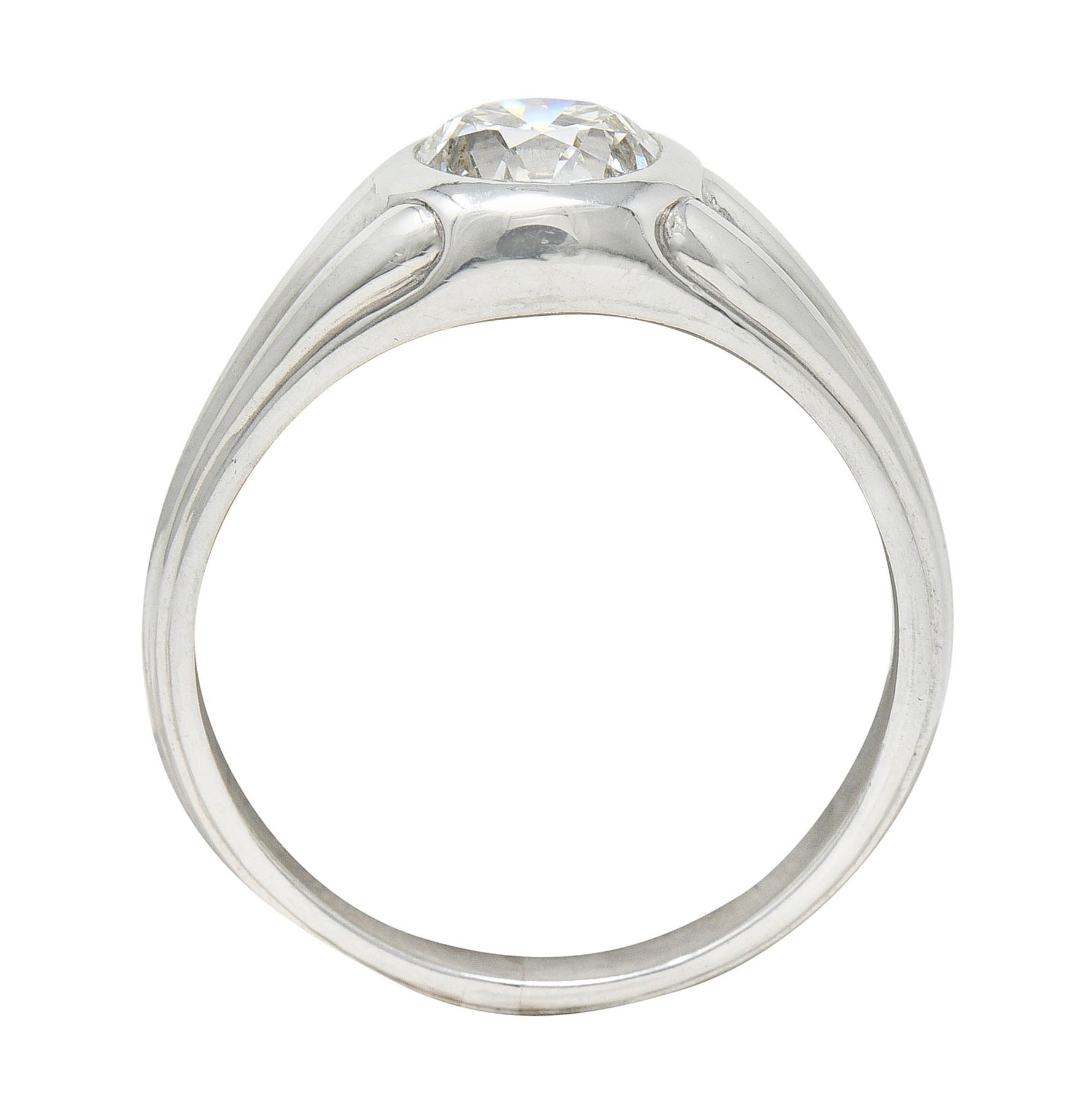 Tiffany & Co. Art Deco 1.50 CTW Diamond Platinum Men's Engagement RingRing - Wilson's Estate Jewelry