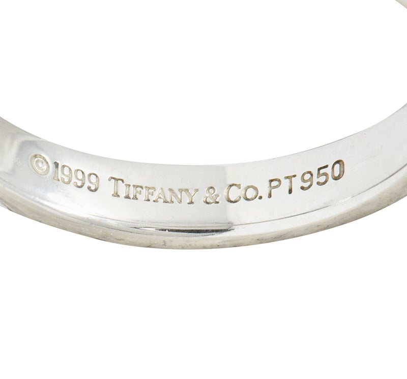 1990's Classic Tiffany & Co. Platinum 3MM Unisex Wedding Band Ring - Wilson's Estate Jewelry
