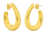 Tiffany & Co. 18 Karat Gold Vintage J Hoop Earrings Circa 1990Earrings - Wilson's Estate Jewelry