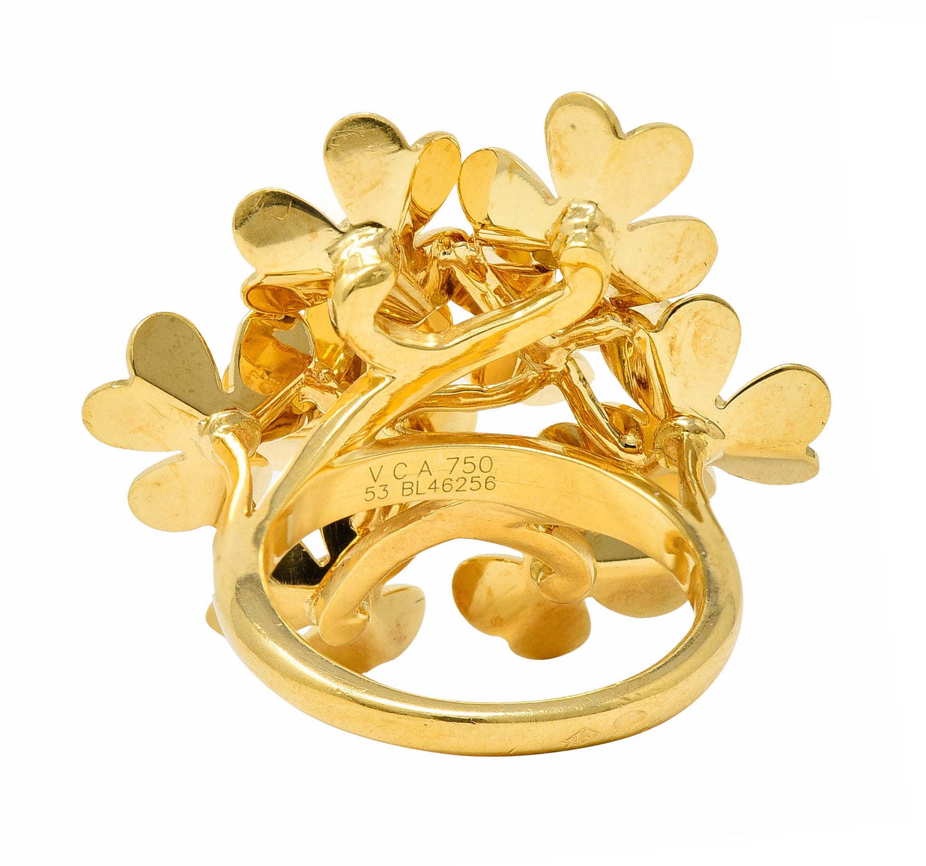 Van Cleef & Arpels Diamond 18 Karat Gold French 8 Flower Frivole Cluster RingRing - Wilson's Estate Jewelry