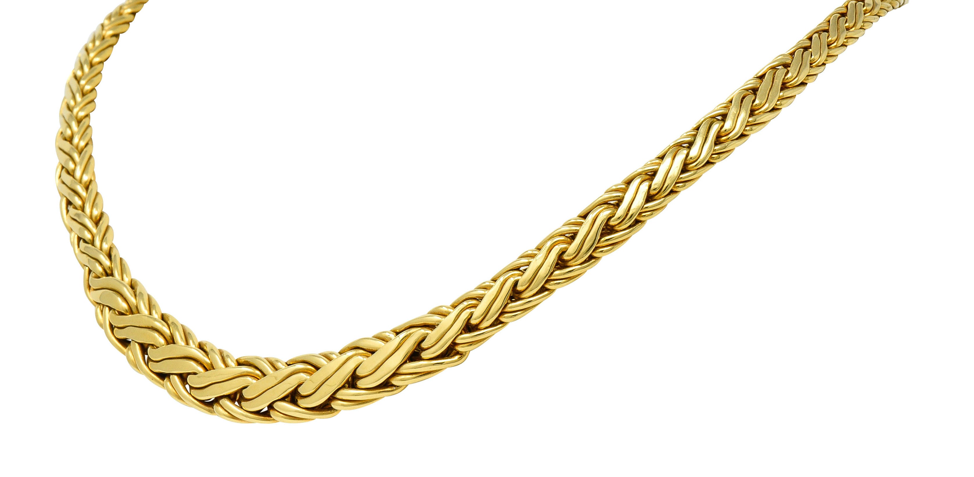 Tiffany & Co. 1980's Vintage 18 Karat Gold Wheat Chain Collar NecklaceNecklace - Wilson's Estate Jewelry