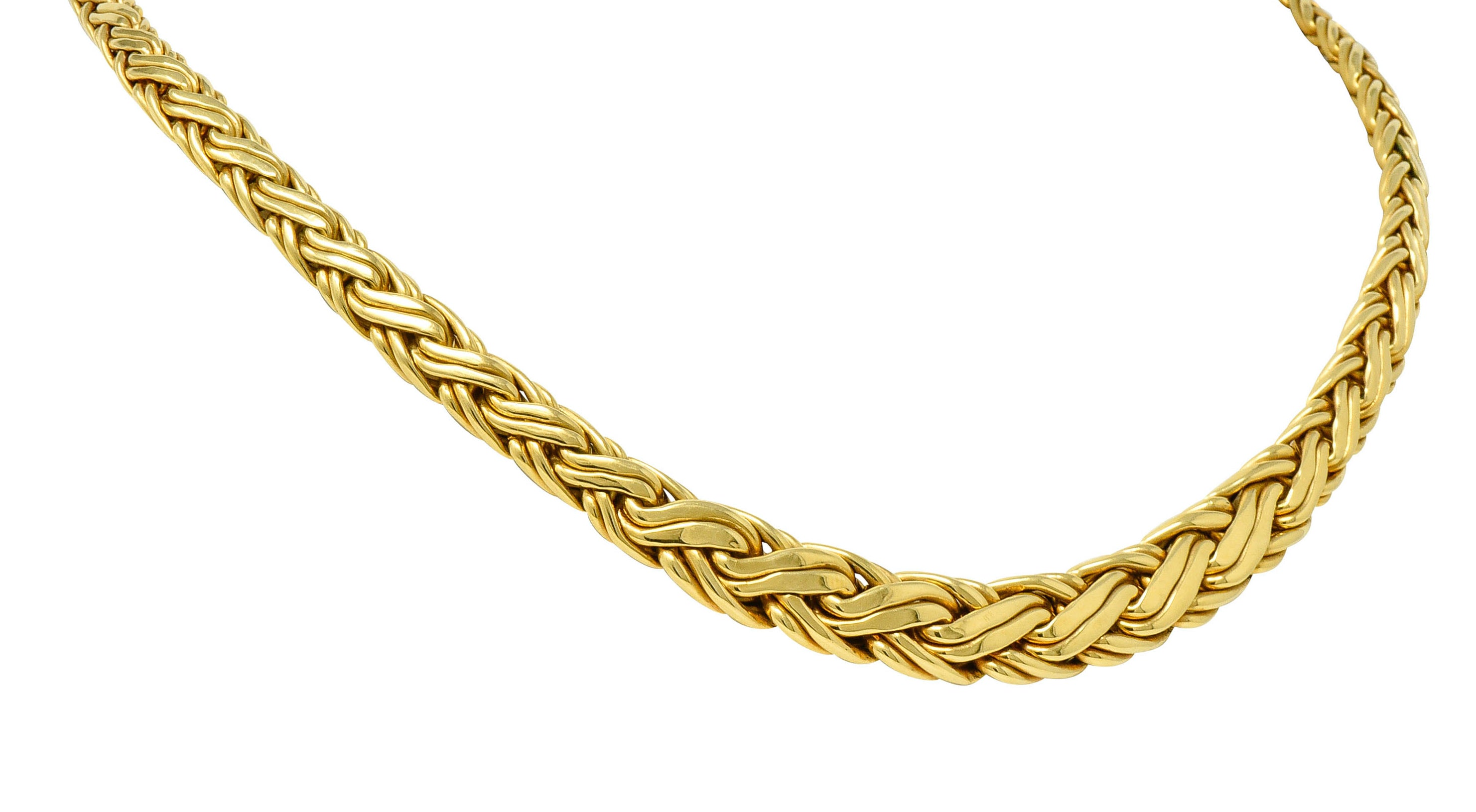 Tiffany & Co. 1980's Vintage 18 Karat Gold Wheat Chain Collar NecklaceNecklace - Wilson's Estate Jewelry