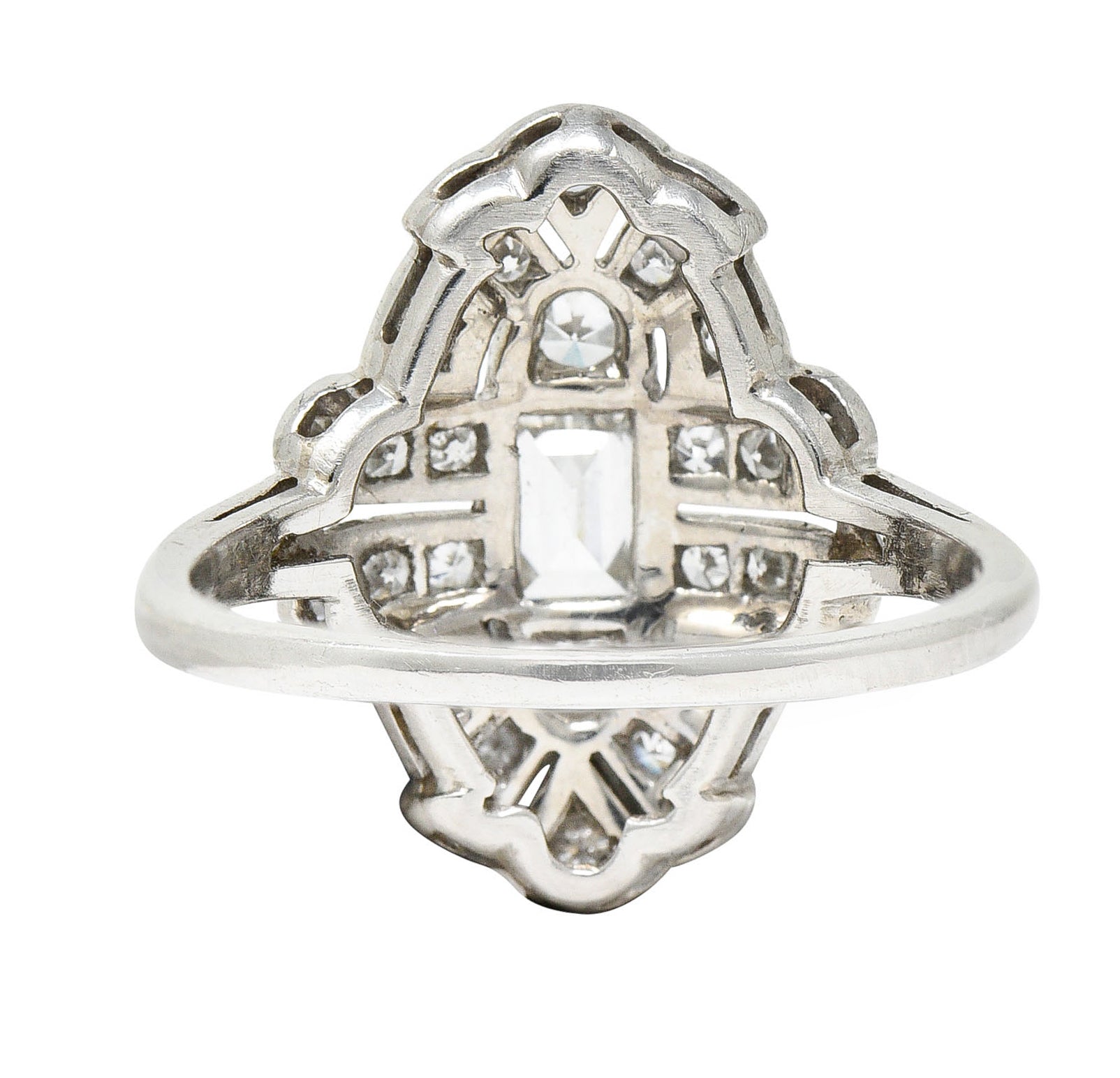 1930's Maurice Tishman Art Deco 0.75 CTW Diamond Platinum Dinner RingRing - Wilson's Estate Jewelry