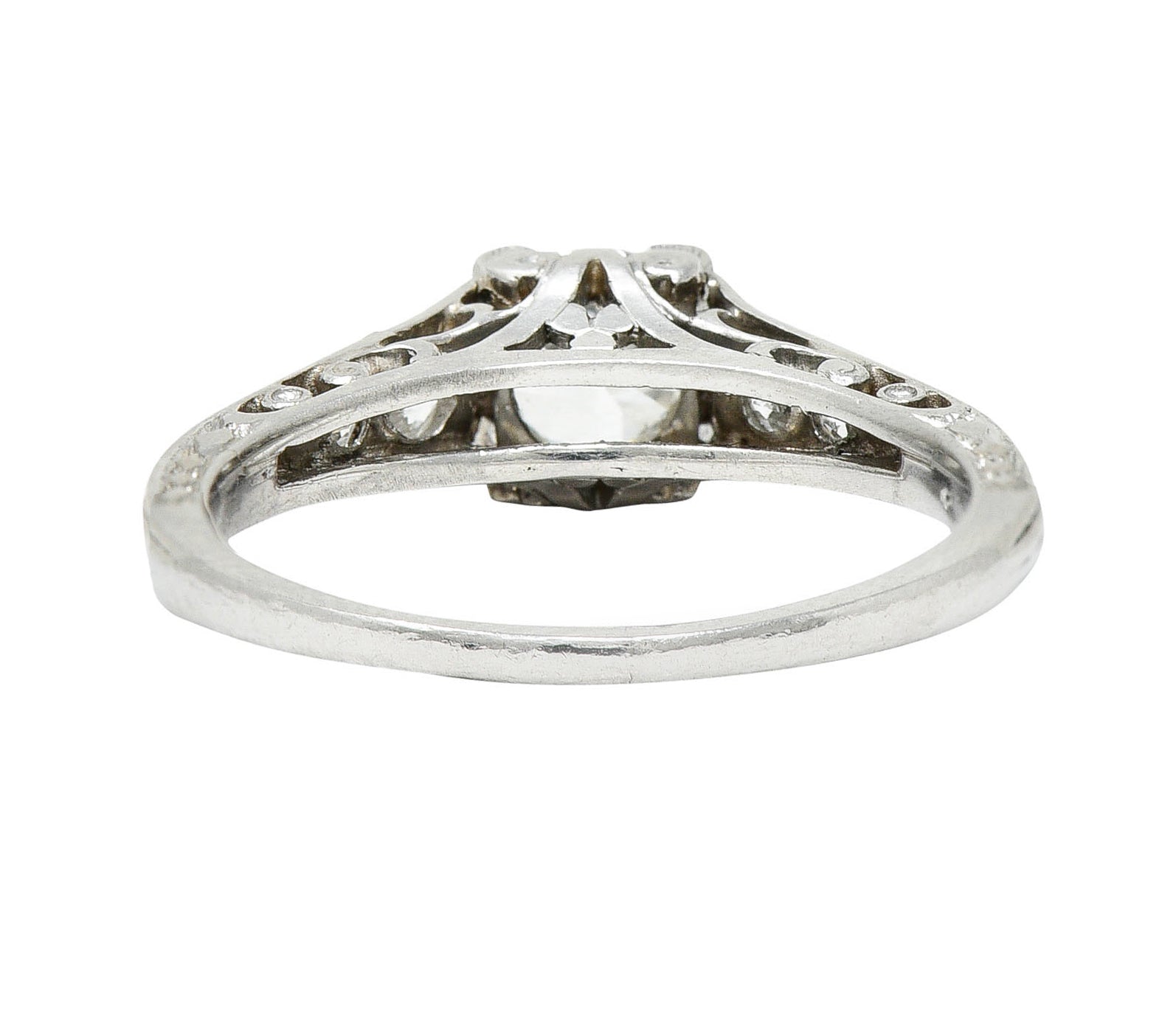 Art Deco 0.67 CTW Diamond Platinum Filigree Engagement RingRing - Wilson's Estate Jewelry