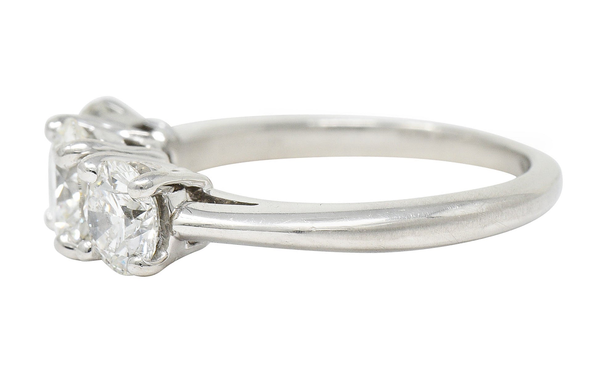 Tiffany & Co. 1.90 CTW Diamond Platinum Three Stone RingRing - Wilson's Estate Jewelry