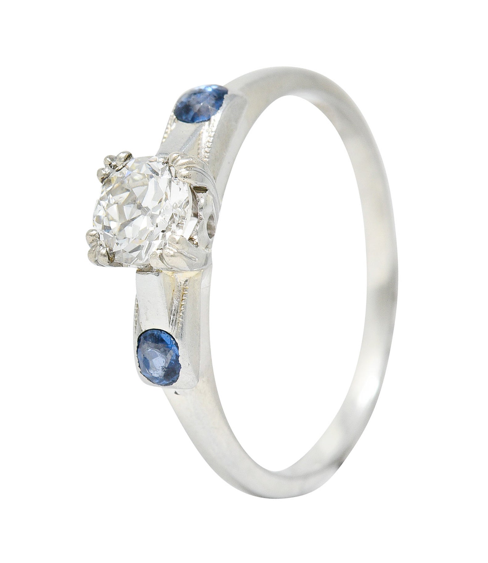 Jabel 0.51 CTW Diamond Sapphire 18 Karat White Gold RingRing - Wilson's Estate Jewelry