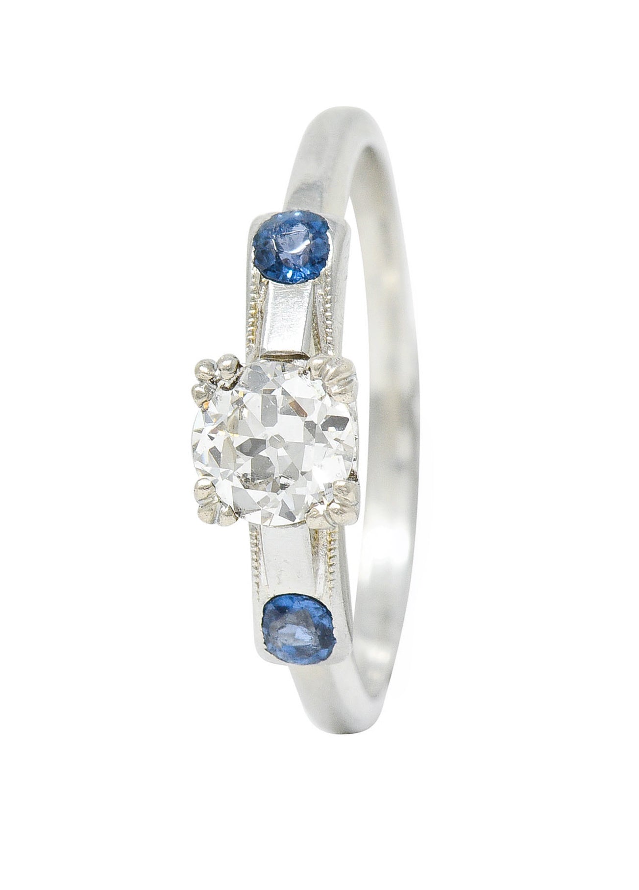 Jabel 0.51 CTW Diamond Sapphire 18 Karat White Gold RingRing - Wilson's Estate Jewelry