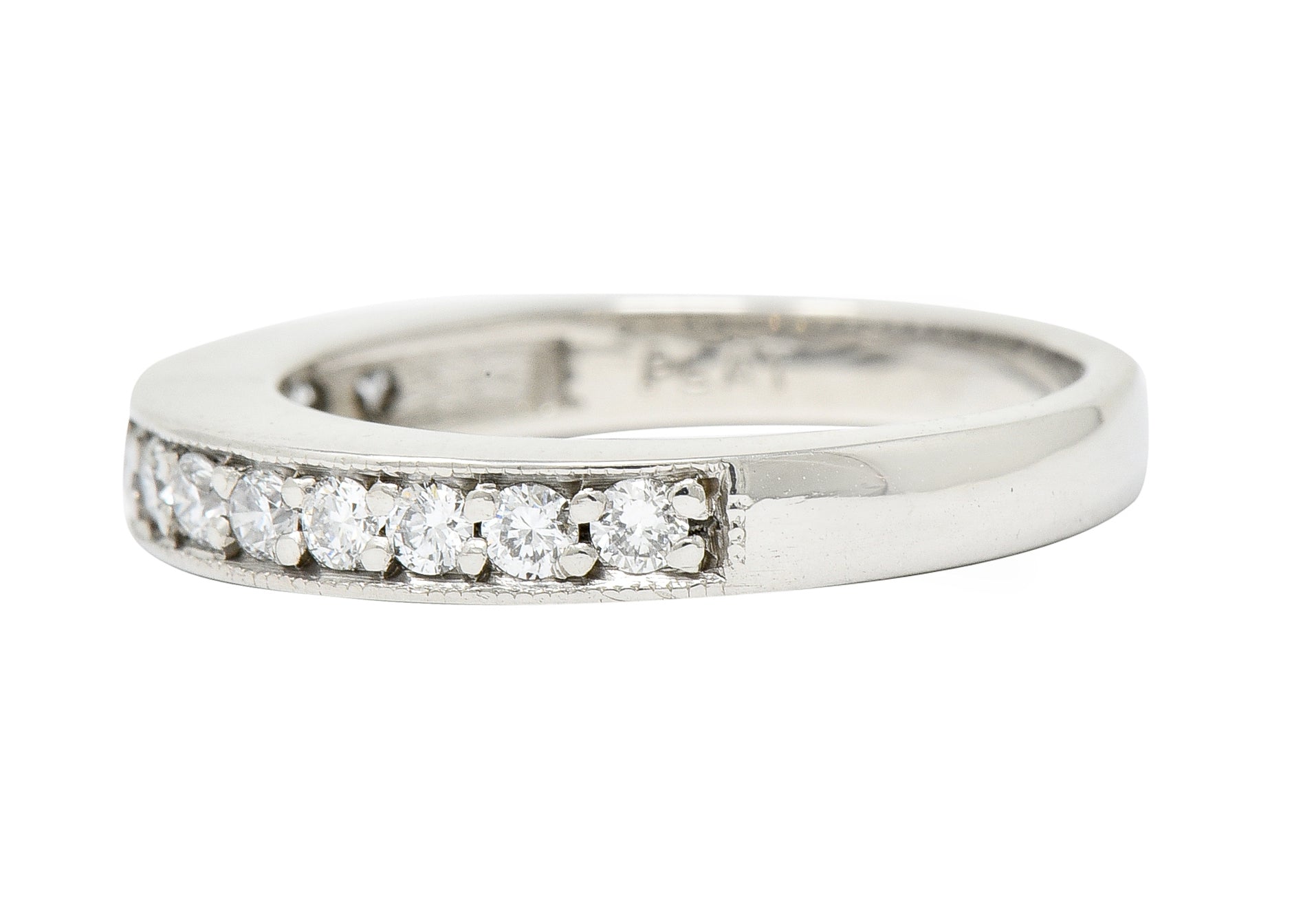 Contemporary 0.40 CTW Diamond Platinum Anniversary Band Ring - Wilson's Estate Jewelry