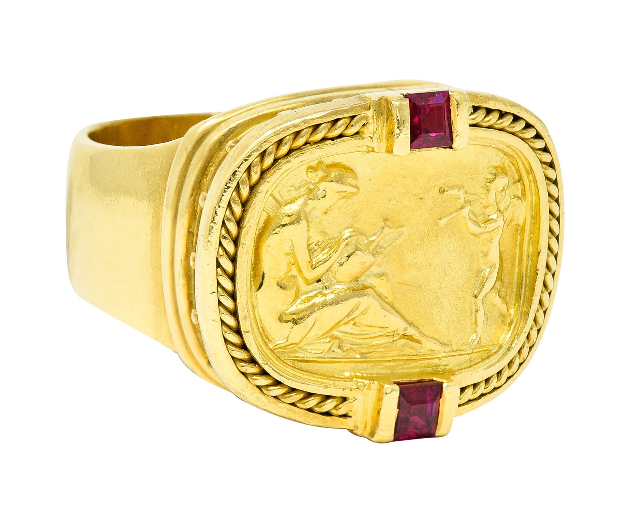 SeidenGang Ruby 18 Karat Yellow Gold Cupid Venus Classic RingRing - Wilson's Estate Jewelry