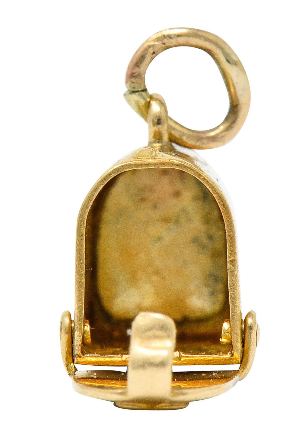 1940's Retro 14 Karat Gold Heart & Mailbox Charmcharm - Wilson's Estate Jewelry