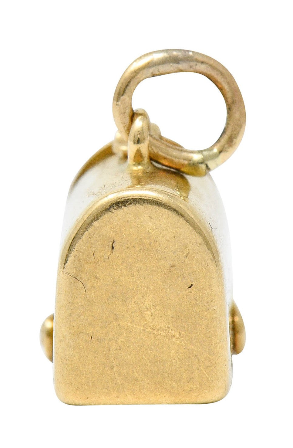 1940's Retro 14 Karat Gold Heart & Mailbox Charmcharm - Wilson's Estate Jewelry