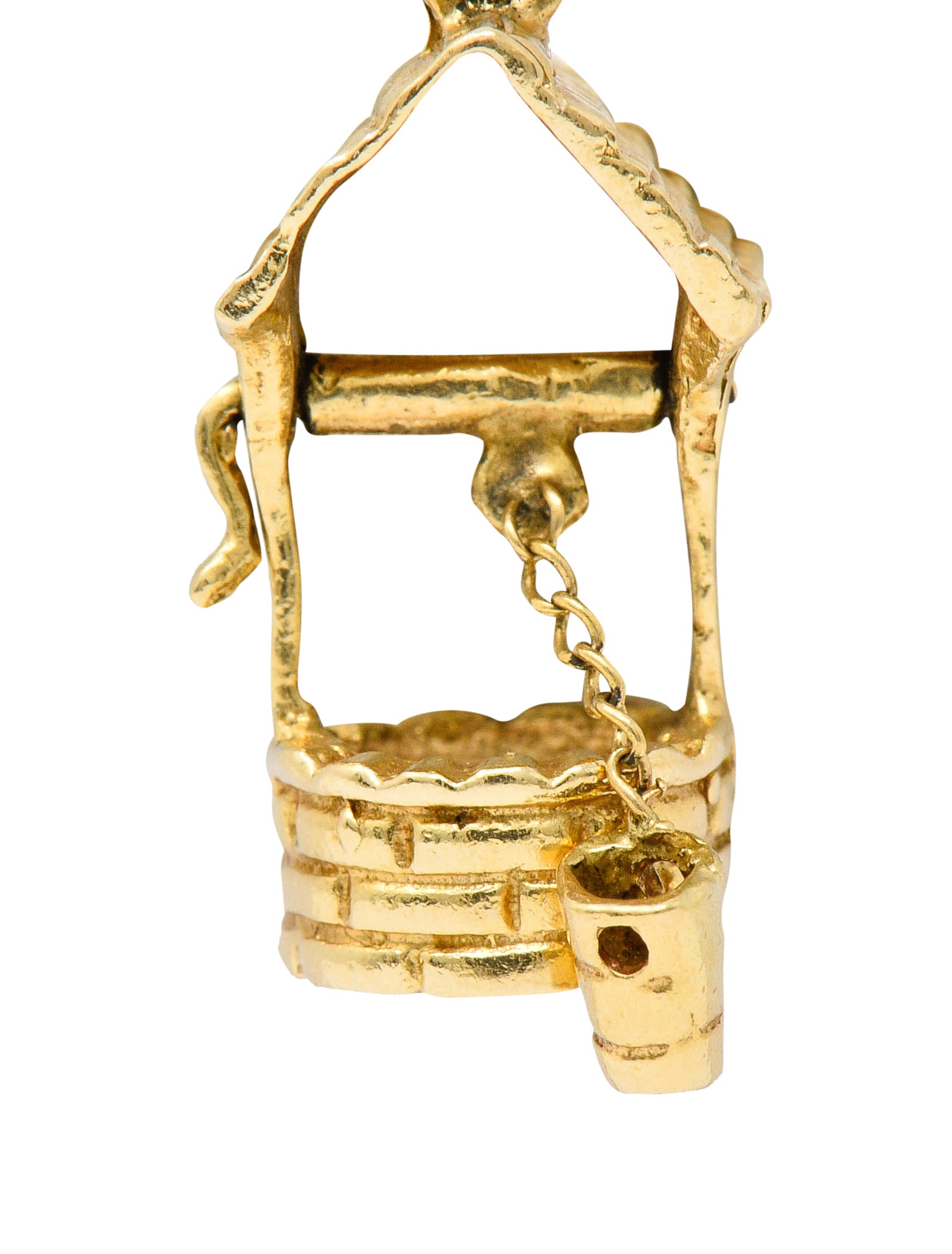 Vintage 14 Karat Gold Wishing Well Charmcharm - Wilson's Estate Jewelry