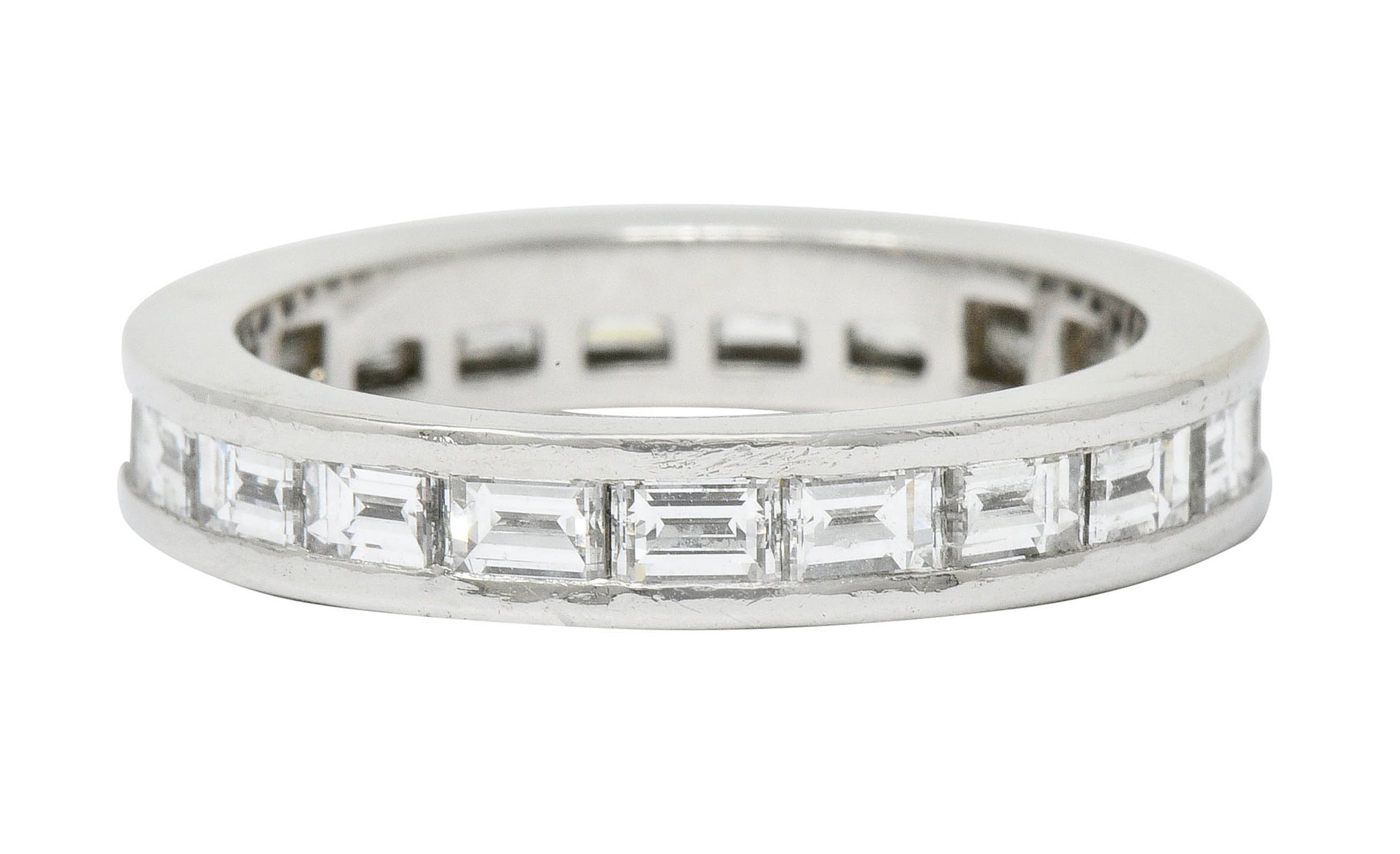 Tiffany & Co. 1.68 CTW Diamond Platinum Channel Eternity Band Wilson's Estate Jewelry