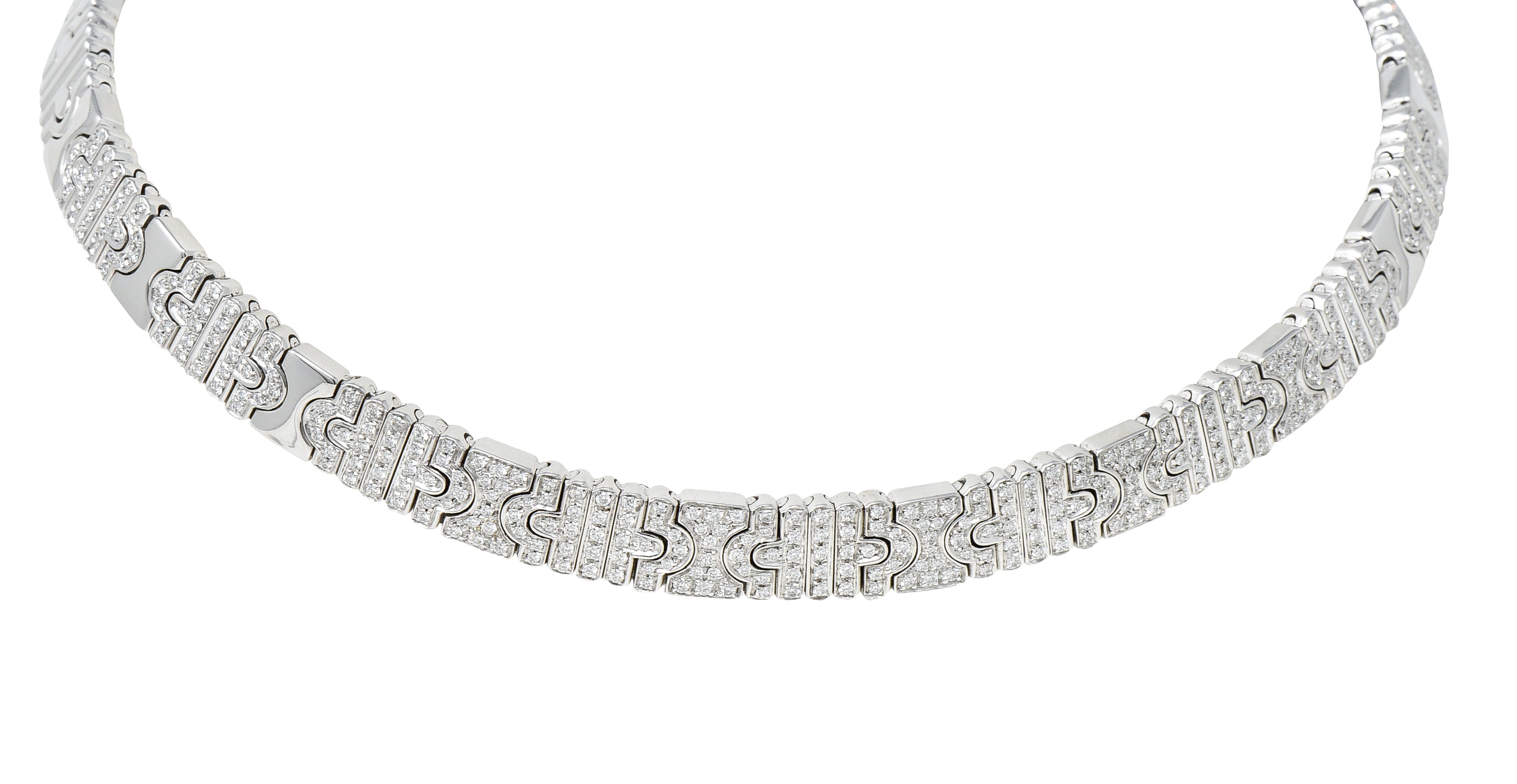 .11111 Bulgari 5.50 CTW Diamond 18 Karat White Gold Parentesi Collar NecklaceNecklace - Wilson's Estate Jewelry