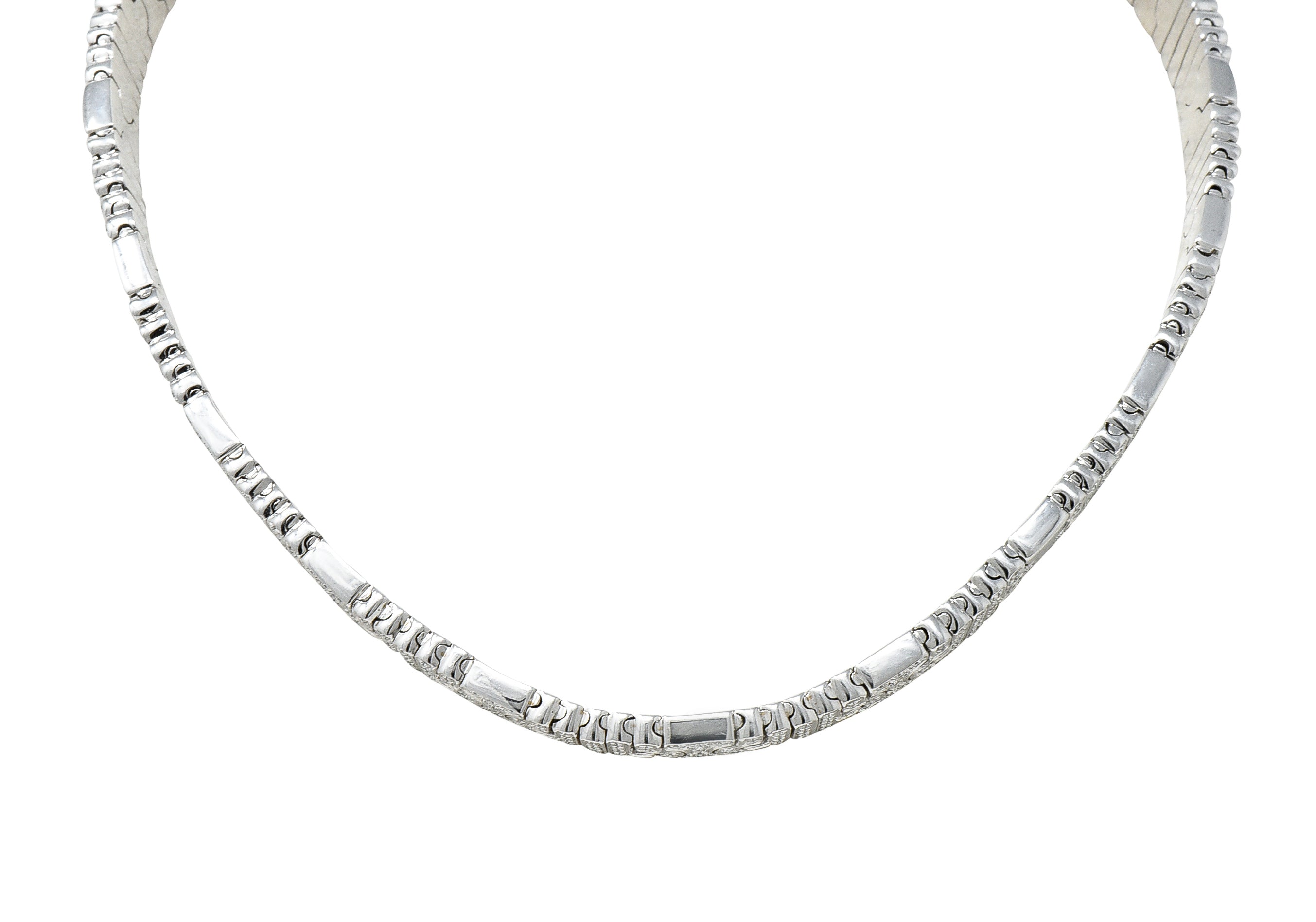 .11111 Bulgari 5.50 CTW Diamond 18 Karat White Gold Parentesi Collar NecklaceNecklace - Wilson's Estate Jewelry