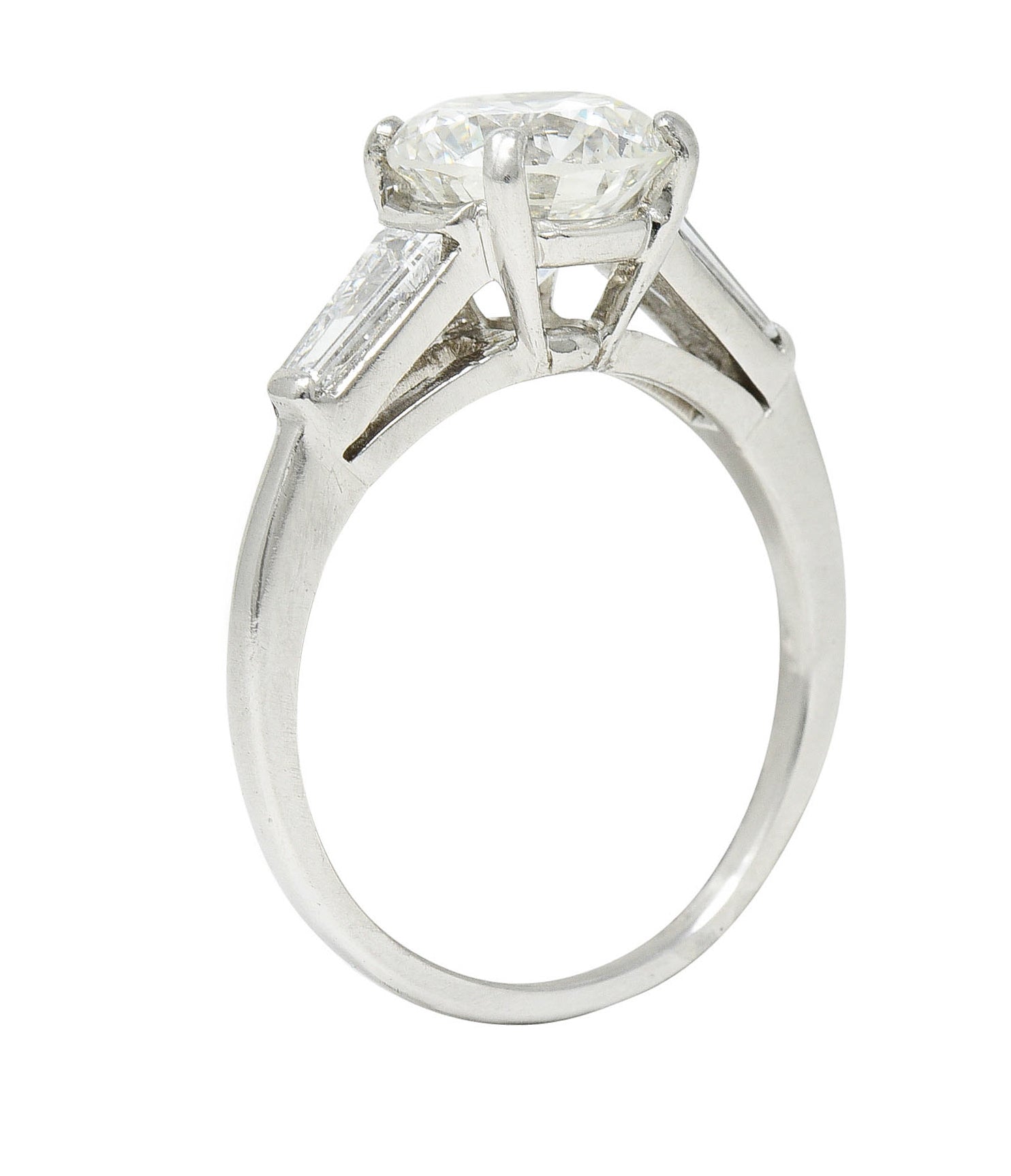 1950's Mid-Century 1.85 CTW Diamond Platinum Engagement RingRing - Wilson's Estate Jewelry