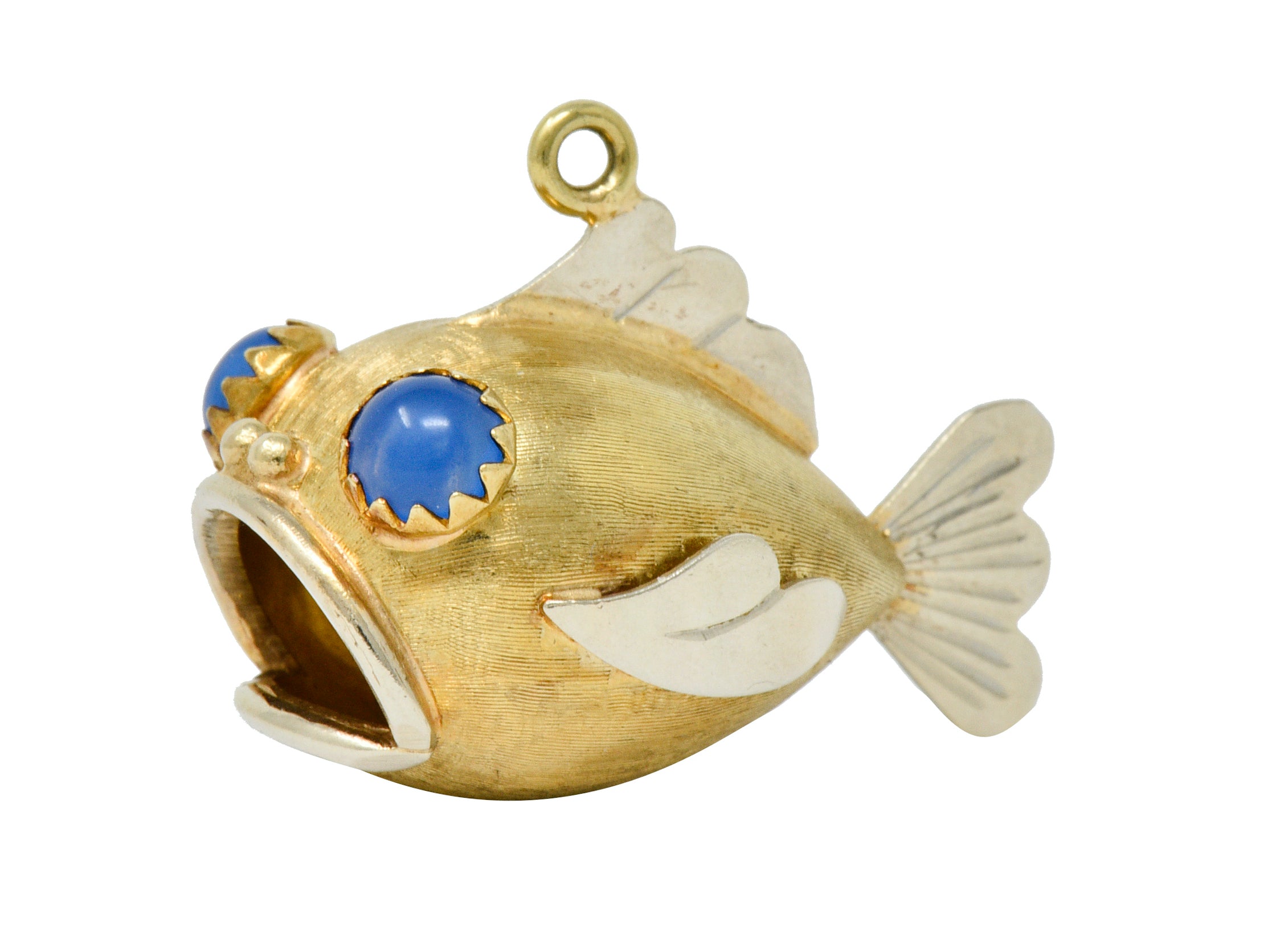 1960's Vintage 14 Karat Two-Tone Gold Fish Charmcharm - Wilson's Estate Jewelry