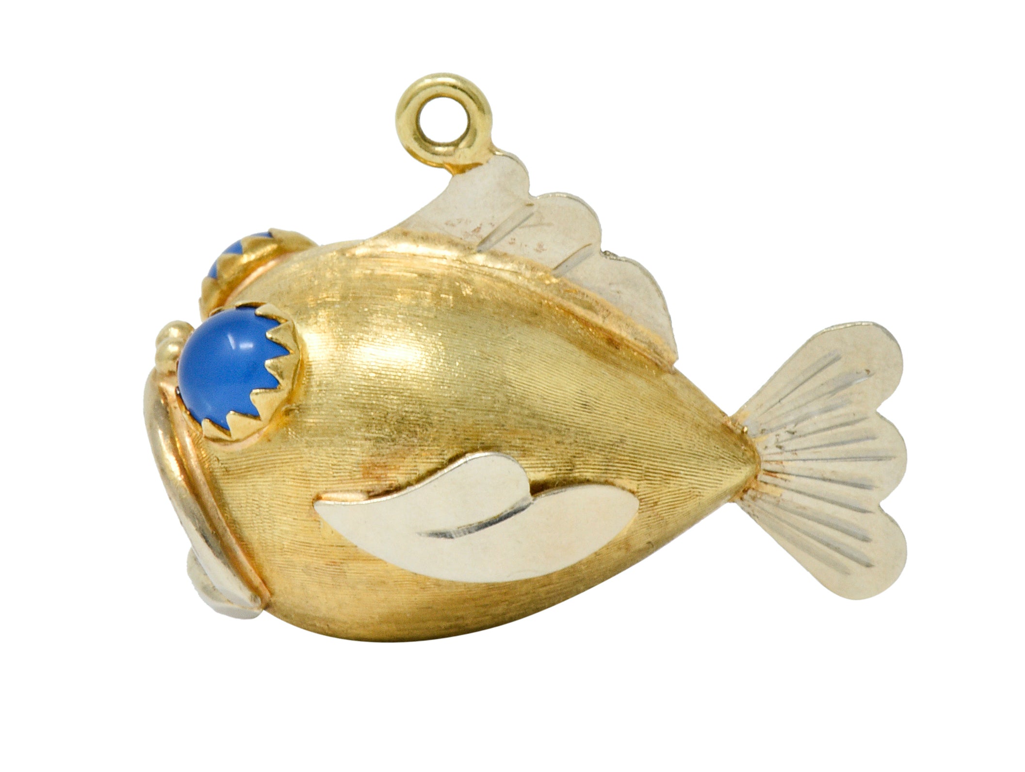 1960's Vintage 14 Karat Two-Tone Gold Fish Charmcharm - Wilson's Estate Jewelry